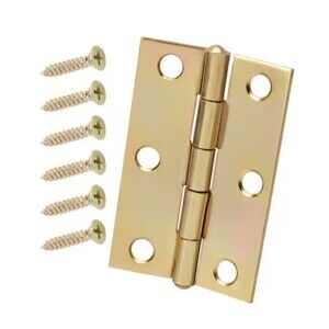 Everbilt 3" Narrow Utility Hinges Satin Brass Finish 2-Pack 613584 Door Hindge
